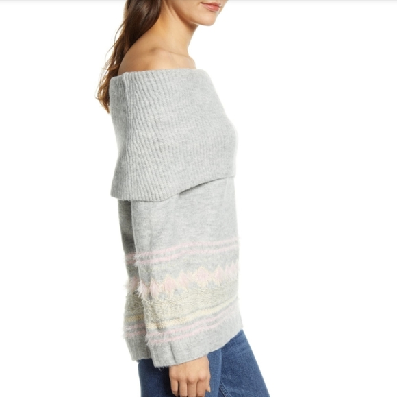 Carlson Fair Isle Convertible Coel Neck Sweater M - Picture 2 of 3